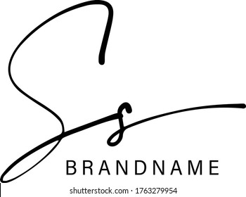 SS  Letter Initial Logo Design, Vector Template