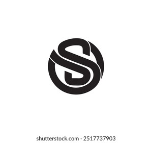 SS Letter Initial Logo Design, vetor de design de logotipo de luxo ss, logotipo de letra S ou SS, símbolo criativo inicial S S. Ícone SS	
