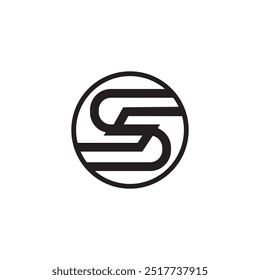 SS Letter Initial Logo Design, ss luxury logo design vector, S or SS letter logo, creative initial S S symbol. SS icon	
