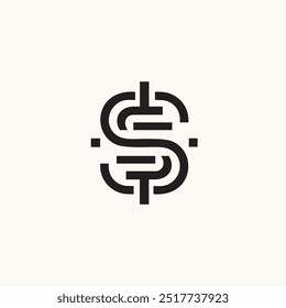SS Letter Initial Logo Design, ss luxury logo design vector, S or SS letter logo, creative initial S S symbol. SS icon	
