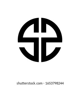 Plantilla de icono de conversión de logotipo de letras SS