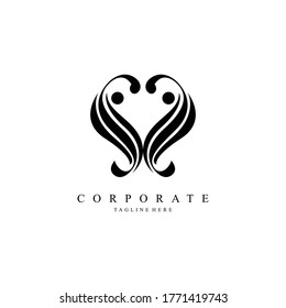 ss letter logo corporate. ss letter vector logo