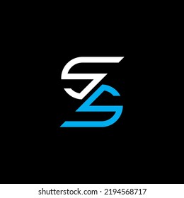 SS letter logo creative design with vector graphic, SS simple and modern logo.