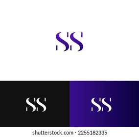 Elementos de plantilla de diseño de logotipo de letras SS. Logo de la letra digital abstracta moderna. Ilustración vectorial.