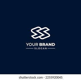 Elementos de plantilla de diseño de logotipo de letras SS. Logo de la letra digital abstracta moderna. Ilustración vectorial.