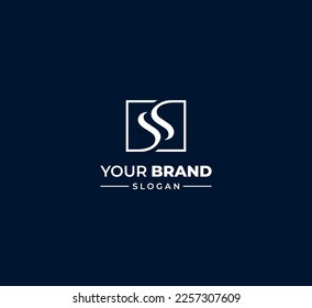 Elementos de plantilla de diseño de logotipo de letras SS. Logo de la letra digital abstracta moderna. Ilustración vectorial.