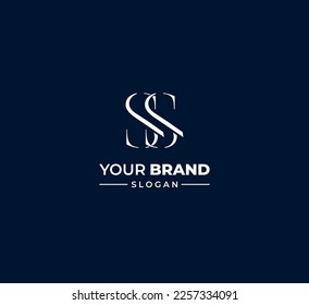 SS letter logo design template elements. Modern abstract digital alphabet letter logo. Vector illustration.