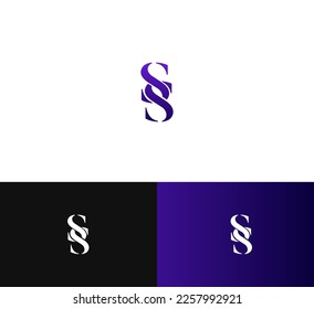 SS-Buchstaben Logo-Design-Elemente. Modernes abstraktes Logo für digitale Buchstaben. Vektorgrafik.