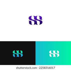 Elementos de plantilla de diseño de logotipo de letras SS. Logo de la letra digital abstracta moderna. Ilustración vectorial.