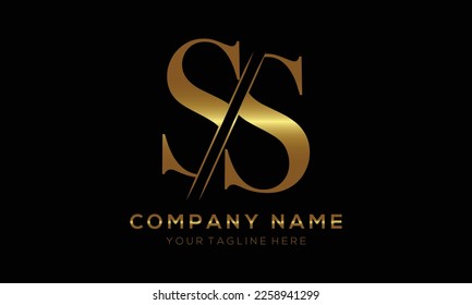 Elementos de plantilla de diseño de logotipo de letras SS. Logo vectorial de letra SS.