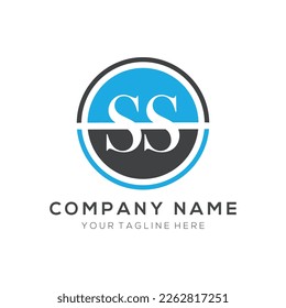 Elementos de plantilla de diseño de logotipo de letras SS. Logo vectorial de letra SS.