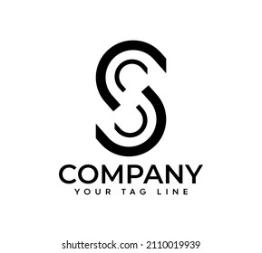 Logotipo de la carta SS - Logotipo del Monograma SS