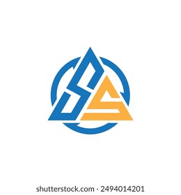 SS, S logotipo inicial para negocios, Plantilla de Vector de logotipo de letra ss, diseño de letra ss