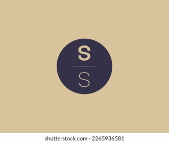 SS letter modern elegant logo design vector images