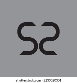 ss letter simple template this vector