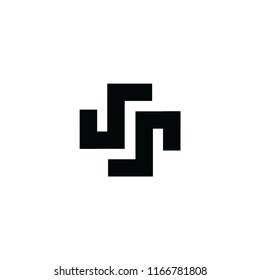 ss letter vector logo. cross vector logo. s letter. 