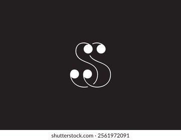 SS logo Design Template Vector Graphic Branding Element.
