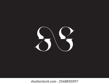 SS Logo Design Template Vector Graphic Branding Element.
