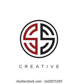 SS logo design vector icon symbol