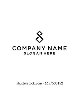 Diseño vectorial de icono del logotipo SS