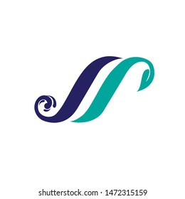 SS logo, letter based. this logo has water and plant elements. can be used for travel and tourism theme, botanical, or any other purpose.