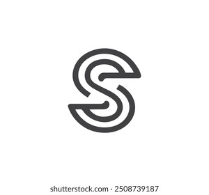 SS logo, Letter Initial Logo Design Template Vector Illustration, ss luxury design, luxury letter SS monogram ,circular letter SS logo template