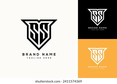 SS Monogram Initials Two Letter Creative Modern Logo Design Template for Your Business or Company