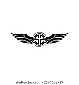 SS Monogram Logo With Wings