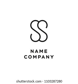 Ss monogram logotype without frame 