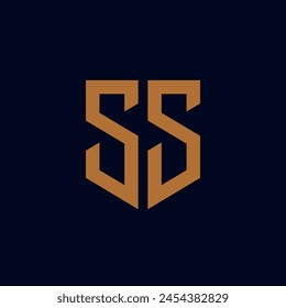 SS. Monogram of Two letters S and S. Luxury, simple, minimal and elegant SS logo design. Vector illustration template.