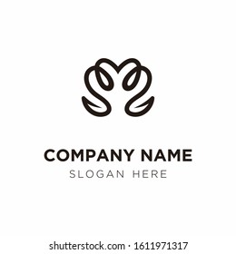 SS nature logo design vector EPS10