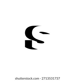 SS Negative Space Monogram Logo – Modern Minimal Lettermark Design