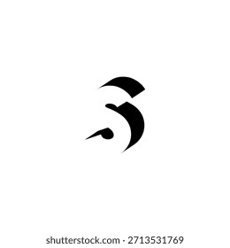 SS Negative Space Monogram Logo – Modern Minimal Lettermark Design