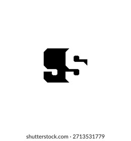 SS Negative Space Monogram Logo – Modern Minimal Lettermark Design