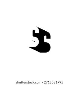 SS Negative Space Monogram Logo – Modern Minimal Lettermark Design