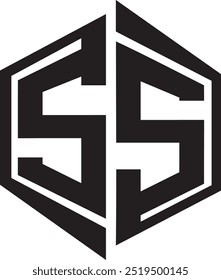 Diseño del logotipo del polígono de los SS, icono, símbolo, archivo del Vector
