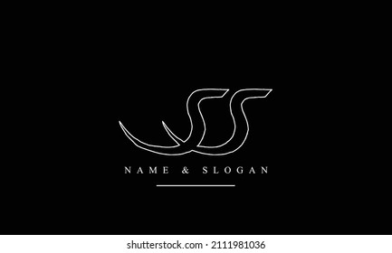 SS, S abstract letters logo monogram