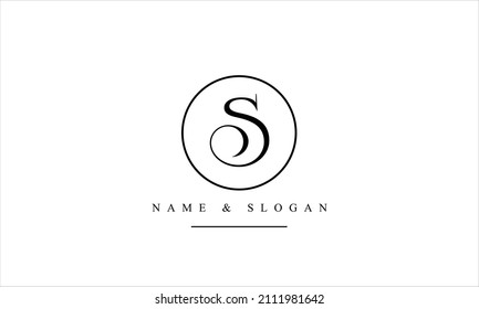 Logo-Monogramm für abstrakte Buchstaben SS, S