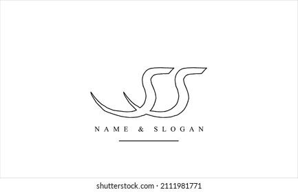 SS, S abstract letters logo monogram