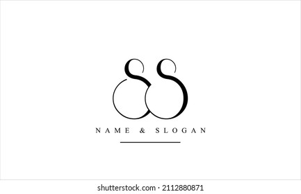 SS, S abstract letters logo monogram