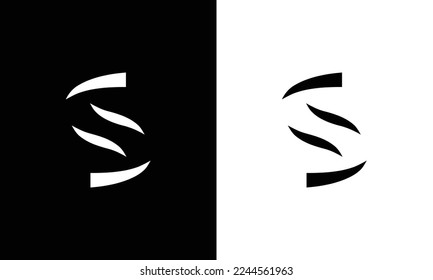 SS S design logo logotype icon concept with serif font and classic elegant style look vector illustration.