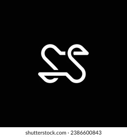 SS S modern monogram letter logo design