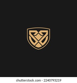 SS shield Logo design. SS  Logo for business and company identity. Creative Letter SS Logo Vector
