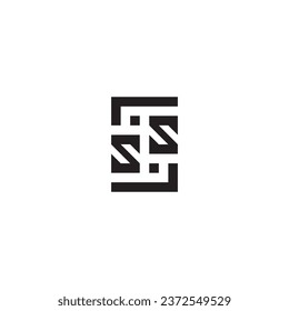 Logotipo retro de concepto cuadrado de SS en diseño profesional de alta calidad que se imprimirá bien en cualquier medio de impresión
