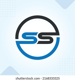 plantilla vectorial de diseño de logotipo creativo premium para ss o sso