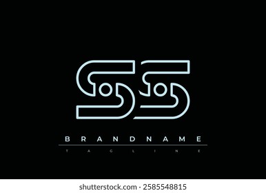 SS Technology Letter Logo Template. This tech letter logo is a graphic mark that uses letters to represent a technology company.