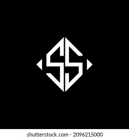 SS Unique abstract geometric vector logo design.