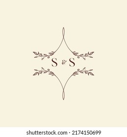 SS wedding initial logo letters in high quality professional design that will print well across any print media