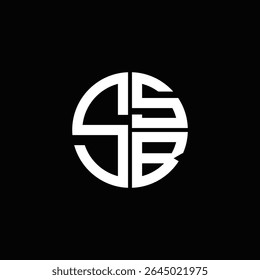 SSB logo SSB icon SSB monogram SSB letter minimalist Circle flat Unique modern abstract logo design.
