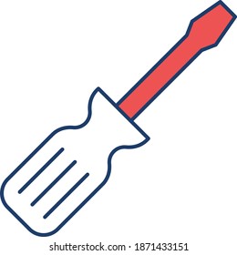sScrewdriver  for fixing. Vector Icon 